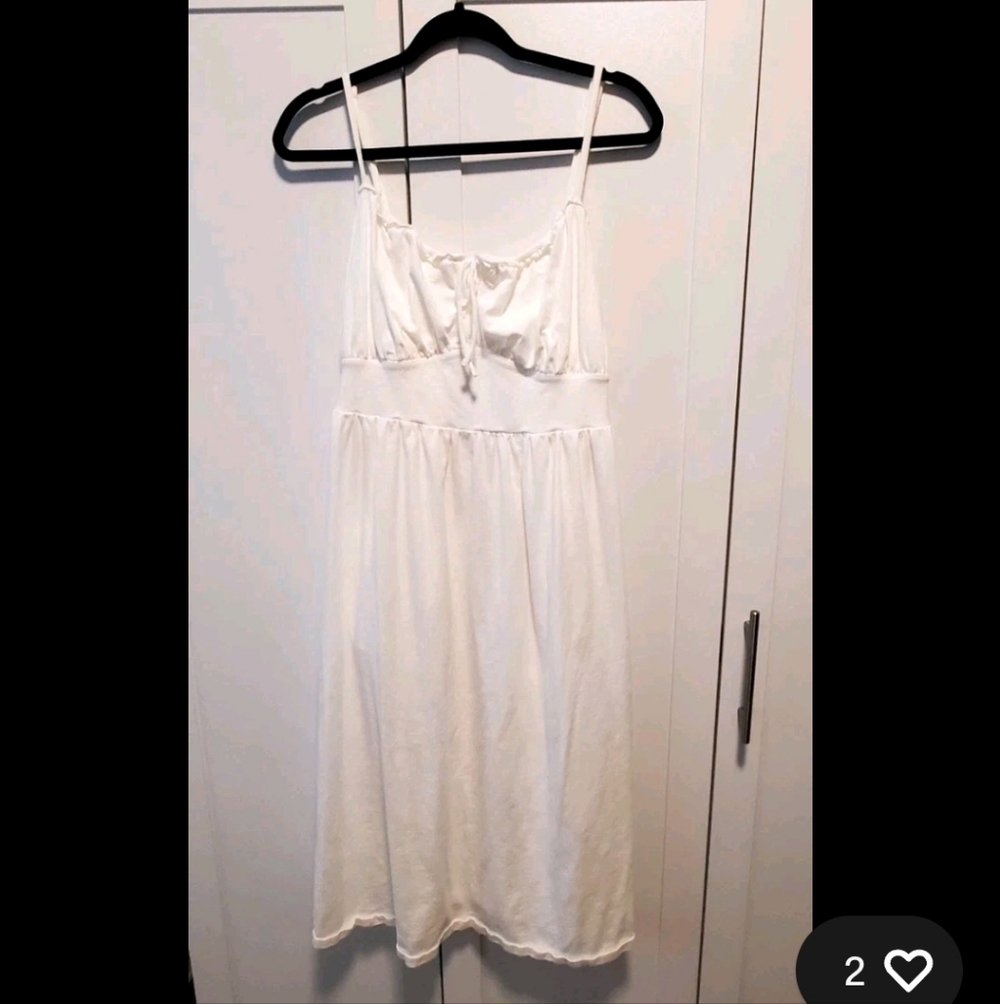 White Spaghetti-Strap Maxi Dress with Tie Front